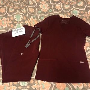 Sold ❌ Figs Burgundy Set